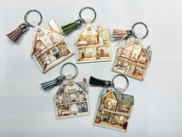 Miniature House Keychains