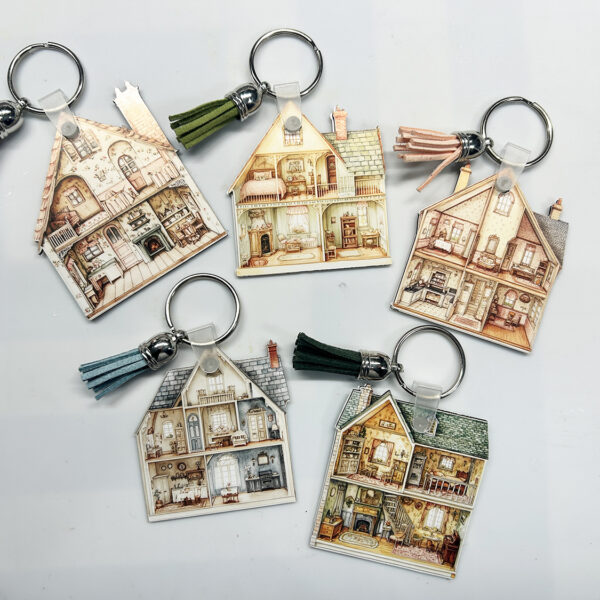 Miniature House Keychains